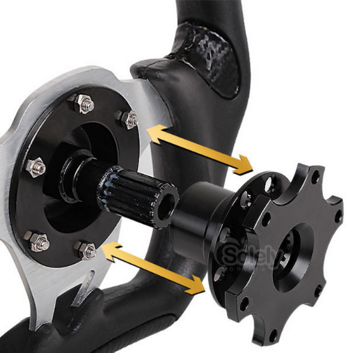 Bild på Quick release till ratt svart 68 mm