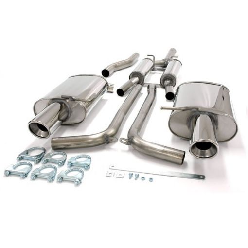Bild på Simons catback avgassystem Audi A4 B6/B7 Quattro 1.8T 2x100 mm