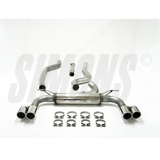 Bild på Simons catback avgassystem BMW F34 GT 318d/320d 4x80 mm