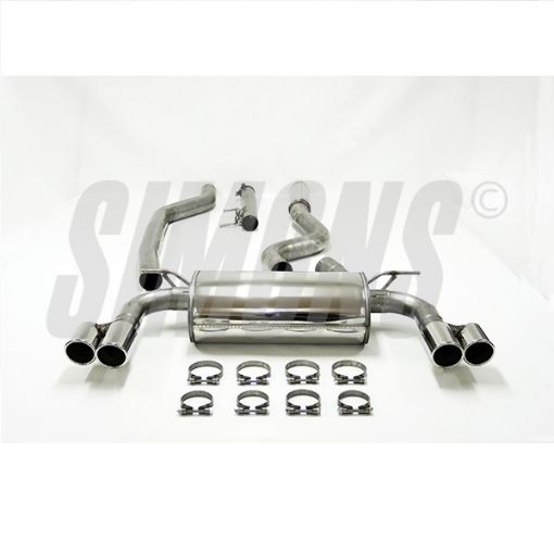 Bild på Simons catback avgassystem BMW F34 GT 320i 2.0T 4x80 mm