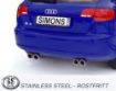 Bild på Simons catback avgassystem Audi A3 8PA Sportback 1.4 TFSI/2.0 TFSI 4x80 mm
