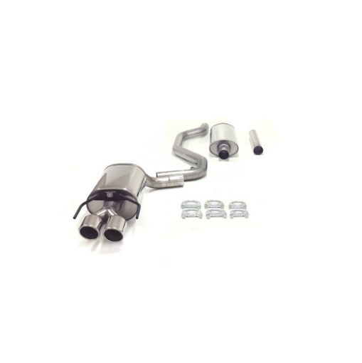 Bild på Simons catback avgassystem Saab 9-3 1.8T/2.0T/Aero 58L 2x80 mm