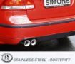Bild på Simons catback avgassystem Saab 9-3 1.8T/2.0T/Aero 58L 2x80 mm