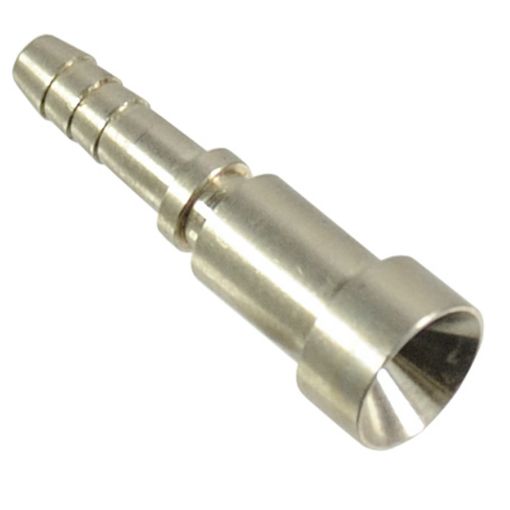 Bild på Konkav krimpad ände - 32,3 mm lång - AN3 PTFE slang
