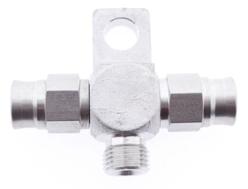 Bild på T-stycke 1x "HAN" (1/8BSP) -> 2x PTFE AN-3 slangar m / beslag