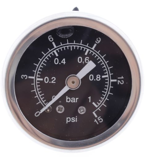 Bild på Mekanisk bränsletrycksmätare 0-15 PSI/0-1 bar svart