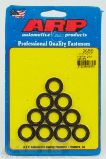 Bild på ARP "1/2"ID 7/8"OD .120"TH chamfer black washers" (10pcs)