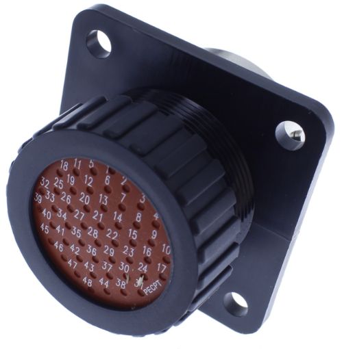 Bild på Firewall connector 48 pins  med flange - Incl. stikben (HUN)