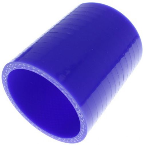 Bild på Rak silikonslang - Blå 2½ "- 63mm.
