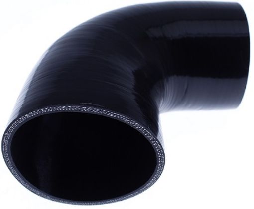 Bild på 90-graders silikonbock - svart 4 "- 102mm.