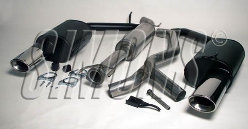 Bild på Simons catback avgassystem Saab 9-5 Turbo/Aero 1998-2005 2x90/120 mm
