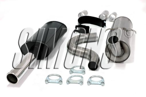 Bild på Simons catback avgassystem Volvo 740/940 GL/GLE/GLT 1x80 mm