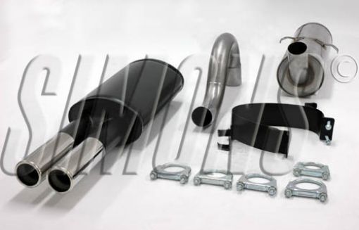 Bild på Simons catback avgassystem Volvo 740/940 GL/GLE/GLT 2x70 mm
