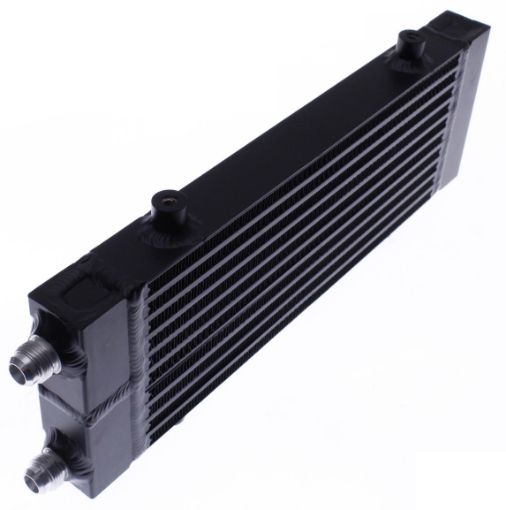 Bild på Universal Dual Pass bar & Plate Oil Cooler - Medium - Sort - AN10