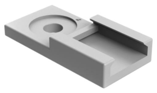Bild på Deutsch grey mounting bracket for DT series male connector fod - 1011-026-0205