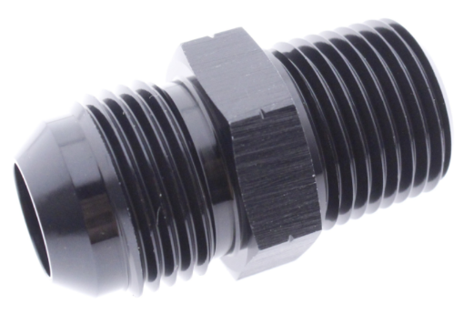 Bild på AN3 hane - 1/8"x28 PT hane - bröstvårtande montering - svart Alu