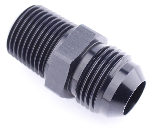 Bild på AN6 hane - 1/4 "NPT hane - bröstvårtande montering - svart Alu