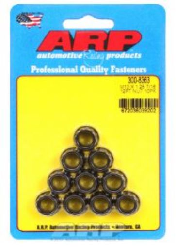 Bild på ARP M10 x 1.25 12 point Nut Kit (Pack of 10)
