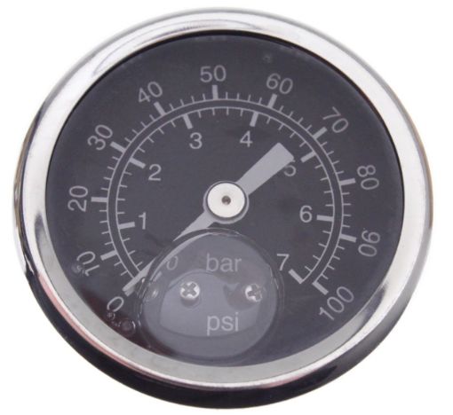 Bild på Bensintryck UR / pekare / tryckmätare - 0-7 bar - Black