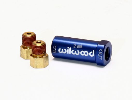 Bild på Wilwood Residual Pressure Valve - New Style w/ Fittings - 2# / Blue