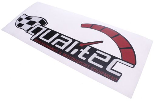 Bild på Qualitec sticker 125mm. - Black - Racing flag 