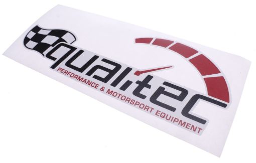 Bild på Qualitec race klistermärke vit 125 mm
