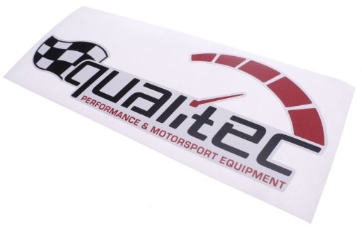 Bild på Qualitec sticker 125mm. - White - Racing flag 