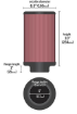 Bild på 5"KN-filter - 127mm. K&N luftfilter - RU-3220