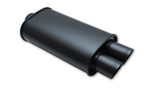 Bild på Vibrant StreetPower FLAT BLACK Oval Muffler with Dual 3in Outlet - 3in inlet I.D.