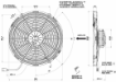 Bild på SPAL 14 "Högprestanda radiatorfläkt - Push - 30102056 - 1841 CFM