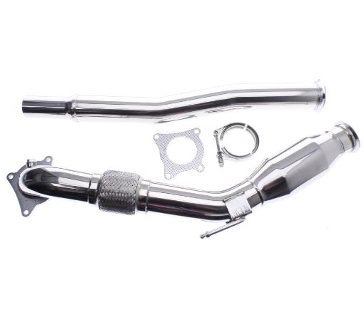 Bild på 3 "TFSI Downpipe / Tube - Med 200 Cell Racer Catalyst - SS201