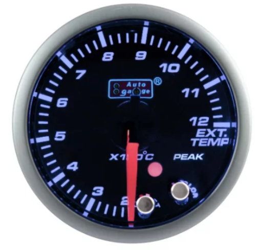 Bild på Autogauge EGT Avgasstemperaturmätare - Mörk