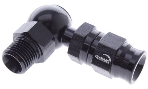 Bild på 1/8"-27 NPT - > AN3 hose - 90gr. Black  - PTFE fitting - Banjo fit