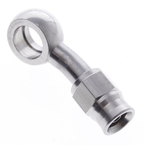 Bild på 20 ° banjo I.D. 10,2 mm - tjocklek 8,3 mm - Passar AN3 PTFE-slang