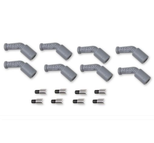 Bild på MSD Coil Plug Boot & Terminal Kit - 135 Degree Ends - Set of 8