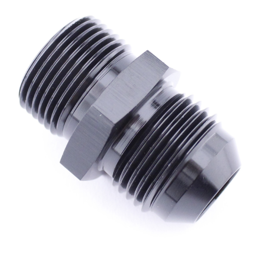 Bild på AN4 hane - 1/4 "x19 BSP hane - bröstvårtande montering - svart Alu
