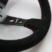 Bild på RRS RALLY steering wheel – F90 350mm -Sort Ruskind- Oval  37x29 mm
