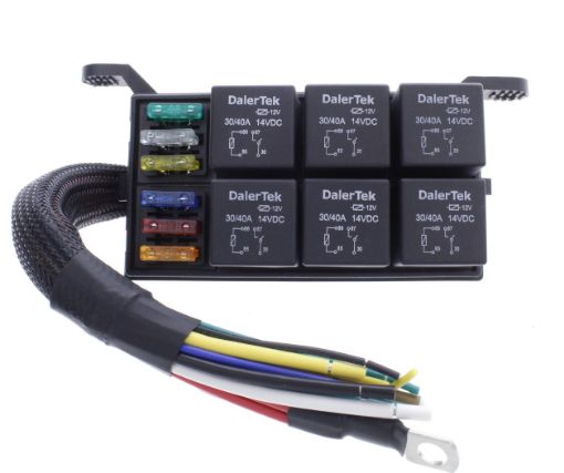 Bild på Reläbox – 6 säkringar – 6x40 AMP reläer