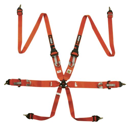Bild på RRS FIA 3" 2" R6 HANS® 2,8 Kg Orange Säkerhetssele