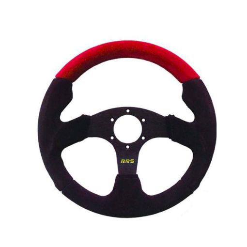 Bild på RRS RACER Ratt – Platt 320 mm – Röd Mocka