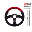 Bild på RRS RACER Ratt – Platt 320 mm – Röd Mocka