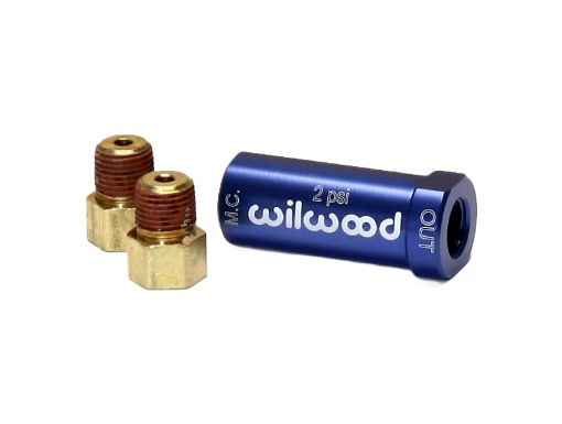 Bild på Wilwood Residual Pressure Valve - New Style w/ Fittings - 2# / Blue