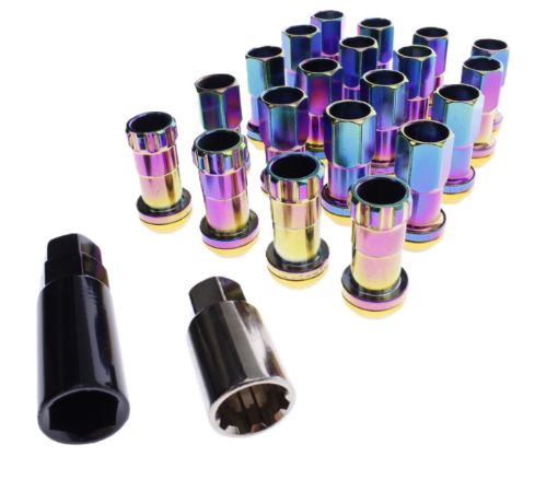 Bild på Steel Wheel nuts - M12*1.5 - Neon - Set of 20 pc.