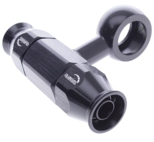 Bild på ID 15,7mm. - 90 deg. AN6 Double PTFE - Banjo fit - Black
