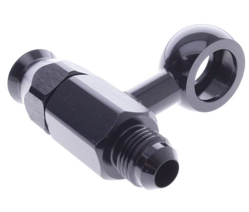 Bild på ID 15,7mm. - 90 deg. Double AN6/PTFE - Banjo fit - Black