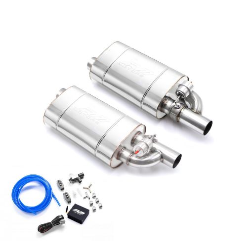 Bild på Exhaust muffler with Cutout valve - 3" - DUAL - Vacum control