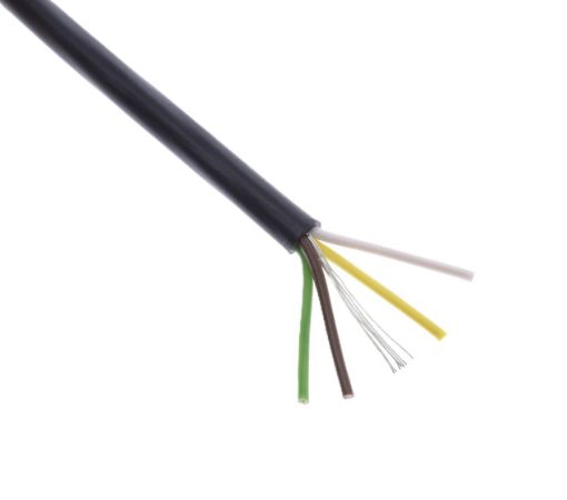 Bild på 4-ledare skärmad kabel – Svart