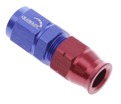 Bild på Rakt rör till kvinnlig AN-8-adapter - röd / blå - 1/2" (12,7mm.)