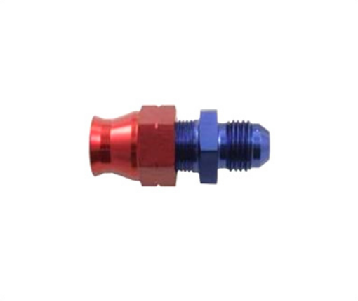 Bild på Rakt rör till manlig AN-12-adapter - röd / blå - 3/4" (19,05mm.)