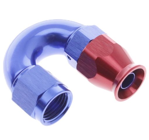Bild på 180gr. PTFE AN-montering - AN-6 - Röd / blå - High Flow